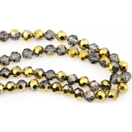 720-10000pcs Coating Gold 4-12mm Fashion Crystal Round Ball Beads K9 Glass 32 Faceted Ball For Home Party Decoration Accessories