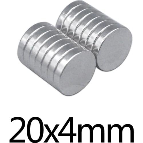 2/5/10pcs 20x4 N35 Sheet Neodymium Magnet 20mmx4mm Round Powerful NdFeB Magnets 20x4mm Rare Earth Magnetic Disc magnet 20*4
