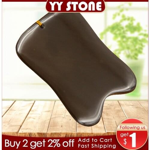 5A Grade Si Bin Bian Stone Massage Guasha Beauty Face Plate scratching Massager Tool body face slimming scraper V-line face