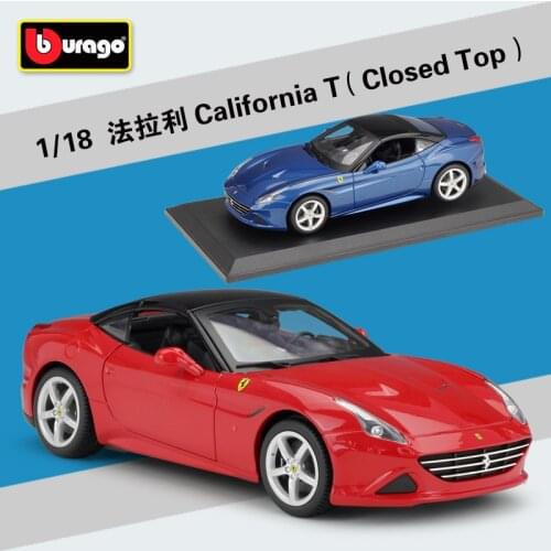 Bburago 1:18 FERRARI California T Alloy Model Car Static Metal Model Vehicles For Collectibles Gift