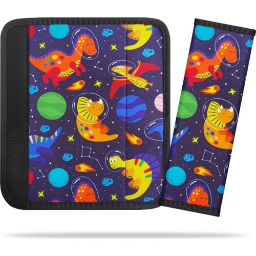 1Pack Cute Cartoon Soft Comfort Pattern Seat Belt Cover for Kids Girls and Boys Gifts Dinosaur Shark Mermaid Lollipop