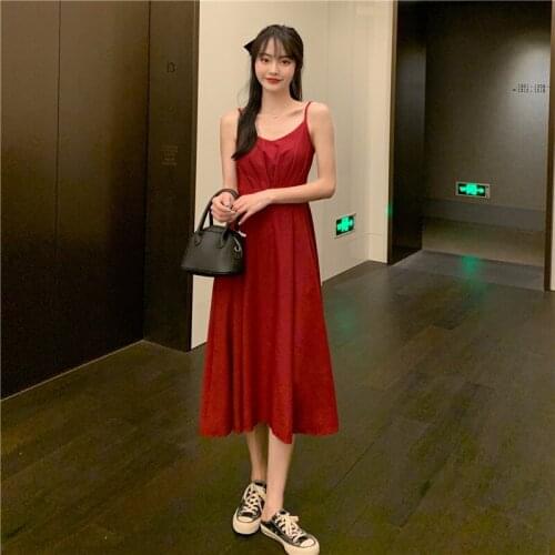 The harness dress summer French small restore ancient ways show thin over-the-knee dresses