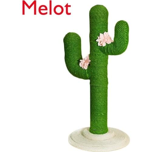 Sisal Cactus Cat Tree Cats Climbing Rack Vertical Claw Board Pet Supplies Creativity Plush Sisal Cat Toys Interactive