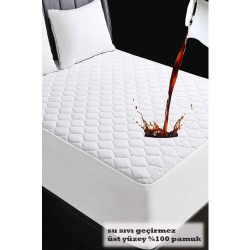 Mattress Quilted Fitted Waterproof Mattress Protector Undersheet Duvet Cover Pique Bed Sheet Protector White Color Set