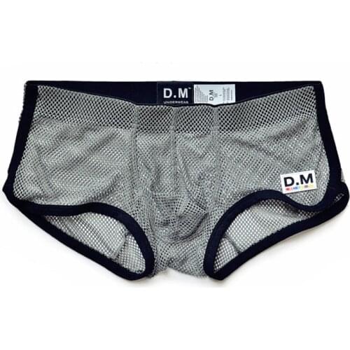 Male underwear underpants mesh sexy men underwear gay ropa interior hombre mens boxer perspective boxershorts cueca masculina