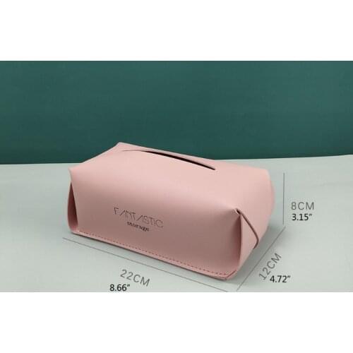 Waterproof Tissue Bag Wear-resistant Leather Tissue Storage Holder Suitable for Car Home Interior Decorations