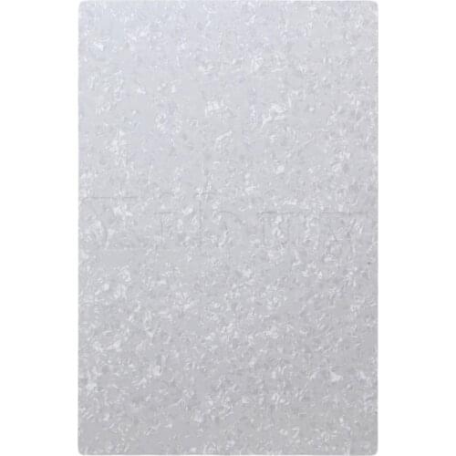 Yibuy 3-Ply Guitar Bass Pickguard BLANK Material White Pearloid 29x43cm