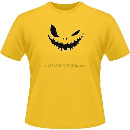 Evil Scary Halloween Pumpkin Face T Shirt Retro Happy Gift Mask Cool Casual Tee Shirt