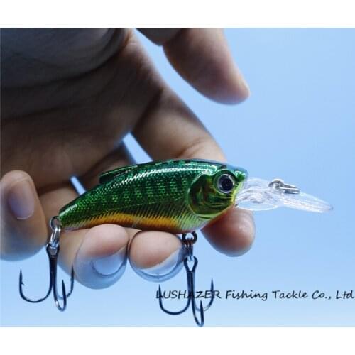 1pc 8g 5cm Rattling Crankbaits Fishing Lures Wobblers For Pike Lure Minnow Hard Bait Artificial Black Minnow Fishing Accessories
