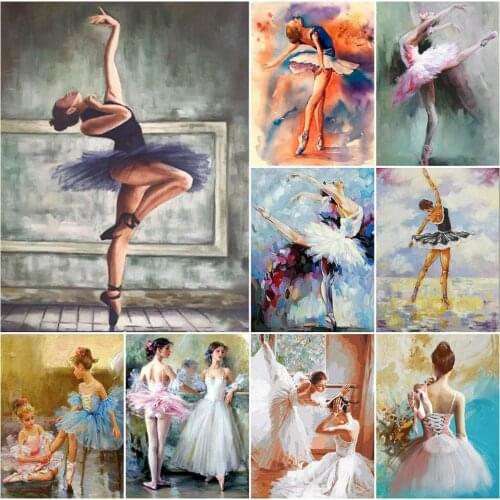 5D Diamond Painting Ballet Woman DIY Diamond Embroidery Cross Stitch Kit Portrait Picture Mosaic Handmade Art Home Decor Gift