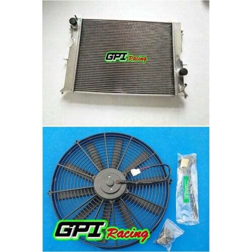 ALUMINUM RADIATOR +FAN FOR LAND ROVER DEFENDER LD 2.2/2.4 TD4; 2.5 TD5 DIESEL 1990-16