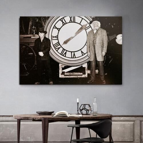 Back To The Future Retro Poster Clock Tower Canvas Painting On The Wall Movie Stills Pictures Home Interior Decoration Paintings