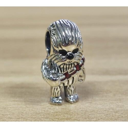 Bewill Hot Sale Genuine 100% 925 Sterling Silver Wars co-branded Chubaka Charm Fit Original Bracelet Necklace DIY Jewelry