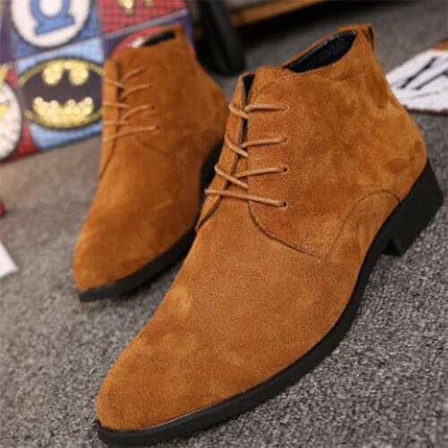 Leather Men Ankle Boots Breathable Men Leather Boots High Top Shoes Outdoor Casual Men Winter Shoes Botas Dropshipping Fulfill
