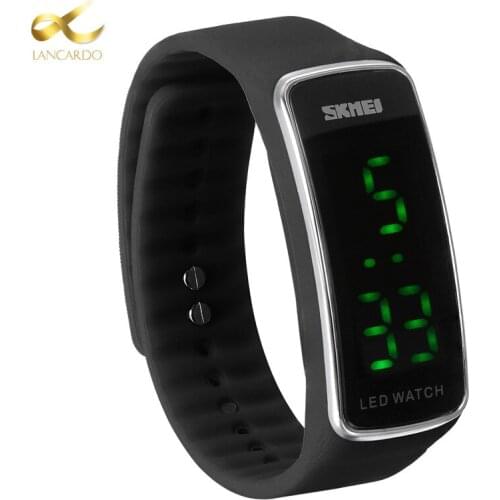 Lancardo 2021 Black Brand Children Sports Watches LED Digital Quartz Watch Outdoor Waterproof Wristwatches Relogio Masculino