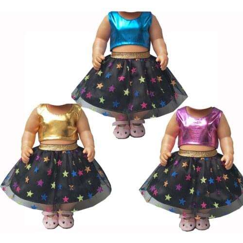 For 43cm baby doll for 18 inch baby doll toys dress for 18 inch girls doll kids girl gifts