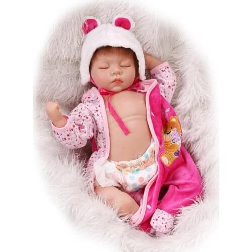 NPK New Reborn Baby Doll Soft Silicone Vinyl Real Touch 22 inch 55 cm Princess Toddler girl toys bonecas Play House Bedtime toy
