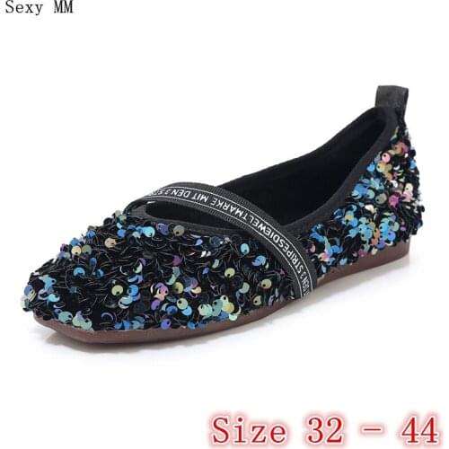 Summer Winter Woman Slip On Shoes Girl Ballet Flats Women Flat Shoes Soft Comfortable Small Plus Size 32 33 - 40 41 42 43 44