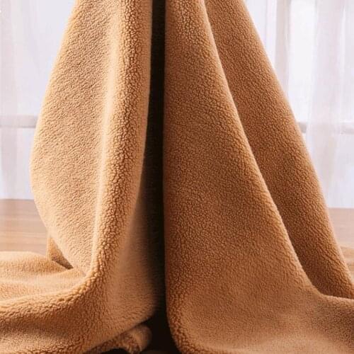 50*160cm Soft Faux Lamb Wool Sherpa Fleece Suede Fabric Thicken Warm Imitation Cashmere Fur Fabric For Diy Winter Clothing Coat