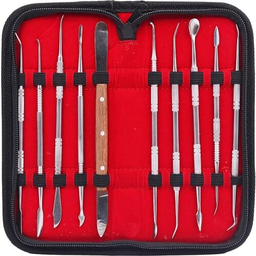 10 pcs Dental Lab Equipment Wax Carving Tools Set Carve Clay Tool Blade Surgical Dentist Sculpture Knife Instruments Tool Kit