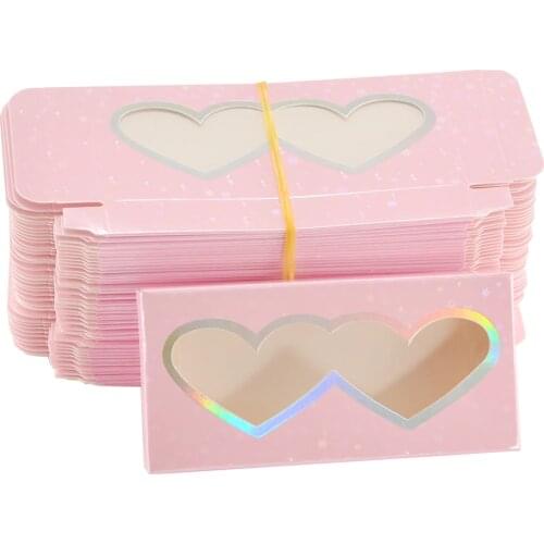 Wholesale Eyelash Packaging Box Lash Boxes Package Custom Fake 25mm Mink Lashes Dark Pink Cardboard Storage Makeup Case Vendors