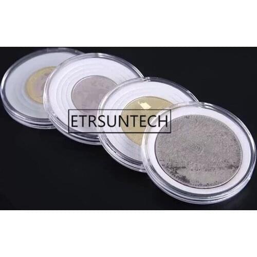 500pcs 46mm Plastic Coin Holder Capsule Storage Case Collection Display Container Box With Pad 5 Size Rings