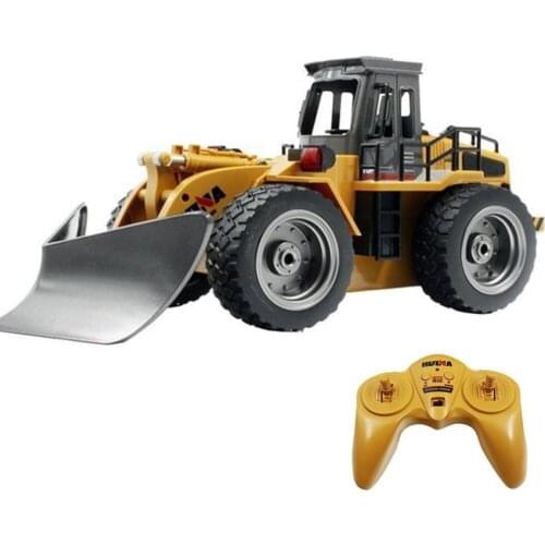 Huina 1586 Rc Trcuks 6 Channel 2.4G Full Functional Front Loader Car Remote Control Construction Tractor With Lights Toys Gift
