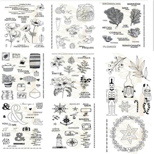 French flower Clear Stamp Transparent seal for DIY scrapbooking/Card Making c602