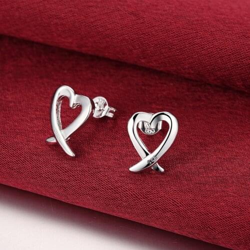 Factory direct charm 925 Sterling Silver Earring for women Fashion Creative heart Earrings stud Birthday Gifts classicJewelry