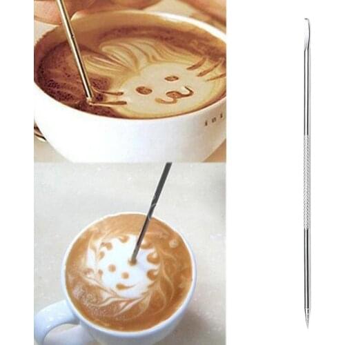 Useful Stainless Steel Barista Cappuccino Latte Espresso Coffee Decorating Pen Art Household Kitchen Cafe Tool
