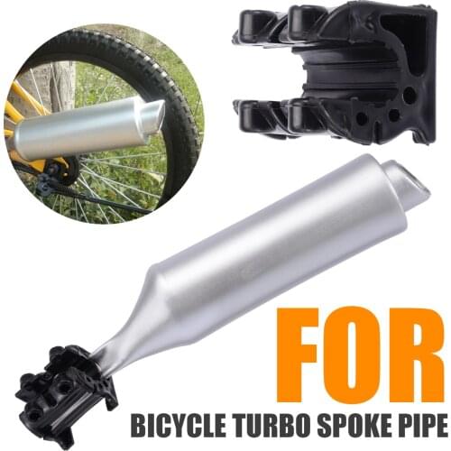 Silver Bicycle Pipe Exhaust System Motorcycle Sounds Noise Part Bike Spoke Sound Maker Bike Engine Bicycle Repair Tool
