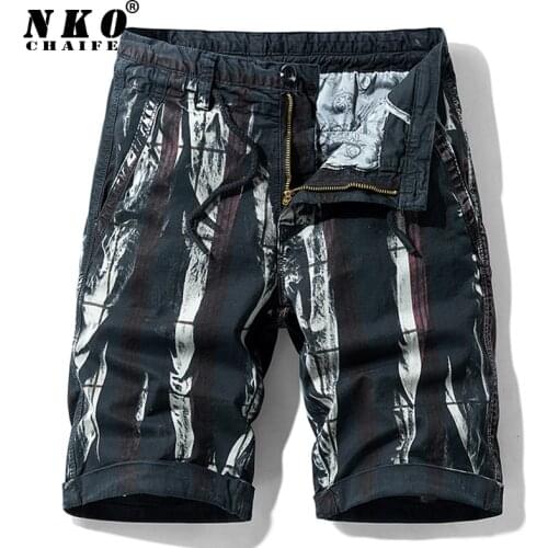 CHAIFENKO 2021 Summer New Hot Stripe Military Shorts Men High Quality Army Tactical Shorts Pants Men Casual Cotton Cargo Shorts