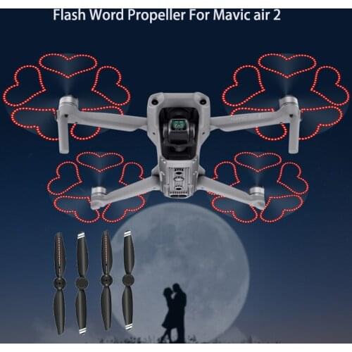 Mavic Air 2 LED Flash Word Propeller Editable Propeller For DJI Mavic Air 2 drone Expansion Accessories