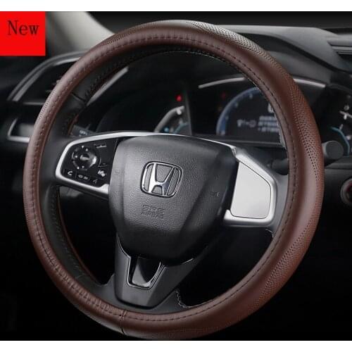 Universal Leather Steering Wheel Cover 37\38cm All Series for Honda CRV Accord Xrv Crider Urv Avancier Envix Vezel Accessories