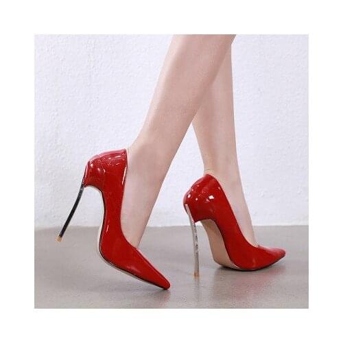 Womens shoes new pointed single shoes 2020 spring sexy wild womens stiletto heels wedding shoes occupation 40-42 large size