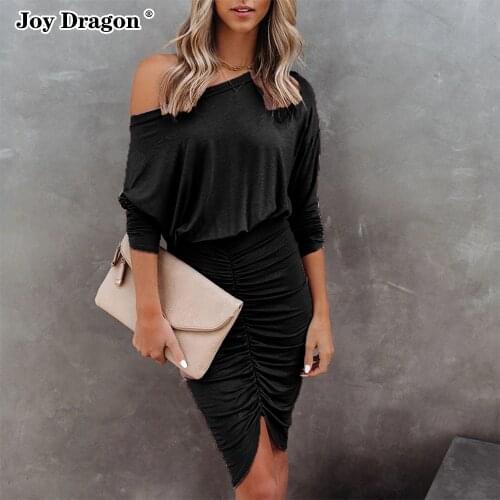 Women Slim Long Sleeve Dress Casual High Waist Party Bodycon Female Elegant 2021Autumn Winter Sexy Midi Dresses Pullover Plus