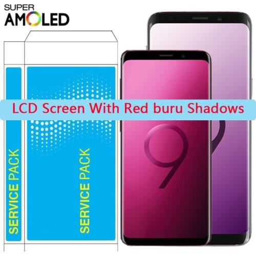Original AMOLED S9 LCD For Samsung S9 plus LCD Display Touch Screen Frame For Galaxy S9 SM-G96O G965 LCD With Red Burn Shadows