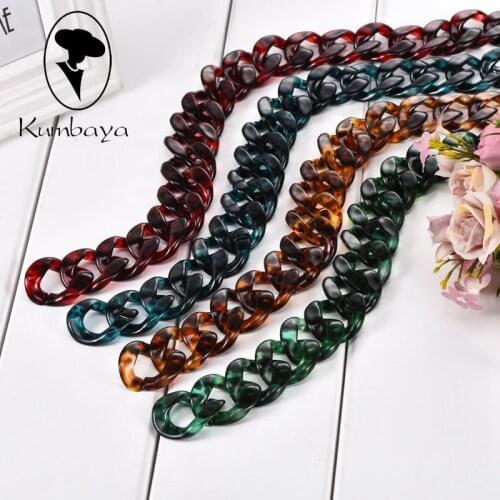 1.0 Meter Acrylic Necklace Strands Parts Linked Bag Chains Women Jewelry DIY Accessories Glasses Chains Components N012