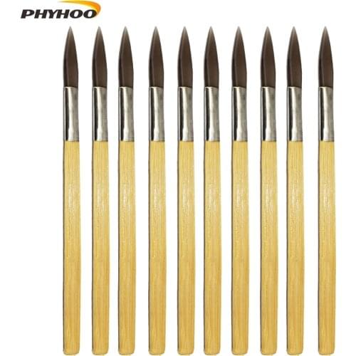 10pcs/bag Agate Burnishers with Bamboo Handle Sword Shape Gold Polishing Tool!Buy More,Discount More