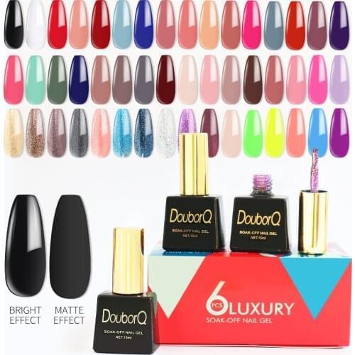 15ml 6color Gel Polish Uv Led Lamp Nail Gel Varnishes Painting Hybrid Manicute Set For Nail Art Need Base Top Coat Nail Supplies