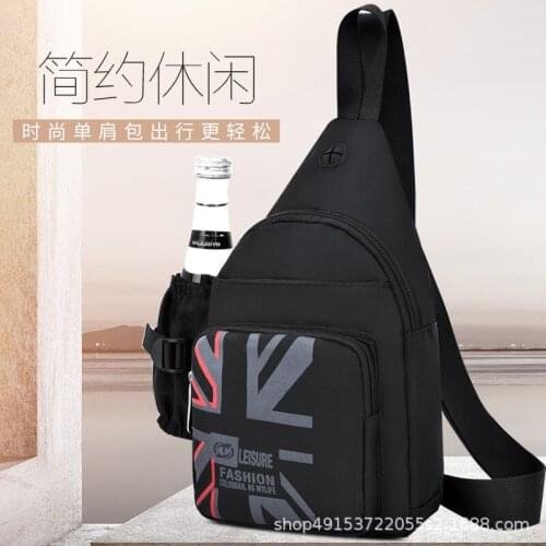2019 New Style Mens Chest Pack Casual Portable Outdoor Can Be Installed Water Bottle Travel Shoulder Bag