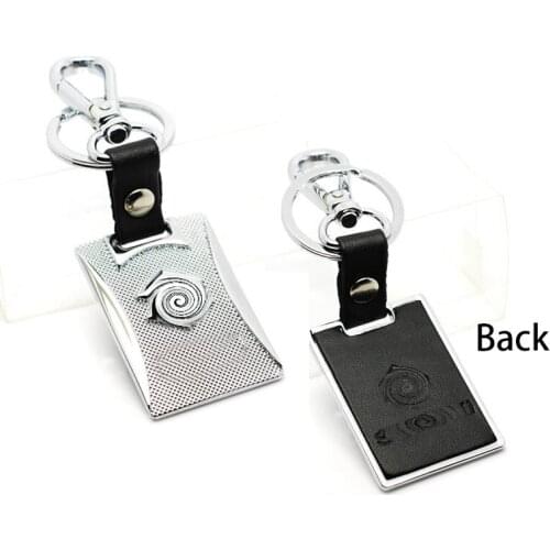 30pcs lots 3D Grid Car Styling logo keyring auto metal Black leather keychain luxury key ring chain NEW213