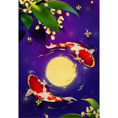 3D DIY Diamond Painting Crystal Flowers Picture 100%Full Square Drill Mosaic Fish Cross Stitch Needlework Home Decor Painting