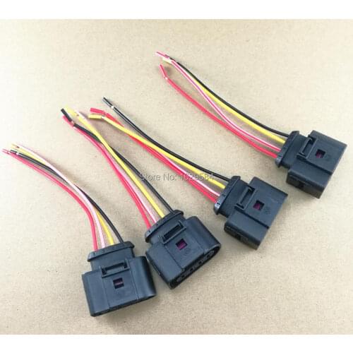 4Pcs Ignition Coil Connector Repair Kit Harness Plug Wiring For Audi A3 A4 A4 Quattro For VW Jetta Passat 1J0973724