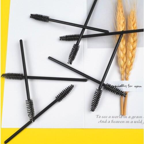 50 pcs Disposable Eye Brush Eyelash Extension Eyebrow Brush Eye Lashes Cosmetic Makeup Brushes Mascara Make Up Tool Spoolies