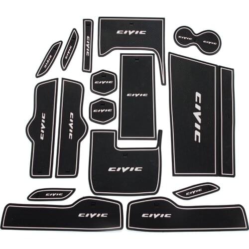 Car styling Cup mat door anti-slip mat Interior modification sticker Car Accessories For Honda CIVIC 2016 2017 2018 2019 2020