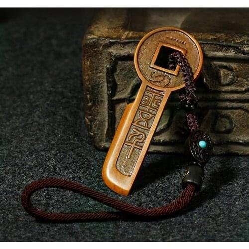 Bronze Gold Wrong Knife One Knife Flat Five Thousand Antique Bronze Ware Calligraphy Materials Decoration Multi-Function Key