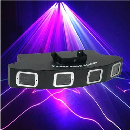 Four-lens strong RGB laser show system stage disco ball Christmas decoration laser light DMX DJ stage equipment project 500 mete