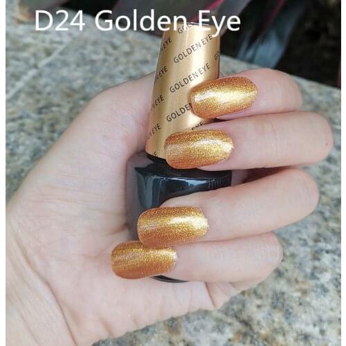 D24 Golden Eye 15ml UV LED Gel Polish Vernis Permanent Lasting Shine opies Nail Art (need lamp dry)
