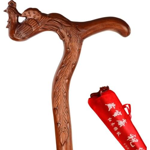 Rosewood rosewood wood stick stick turn old wooden crutches elderly crested crutches leading special offer